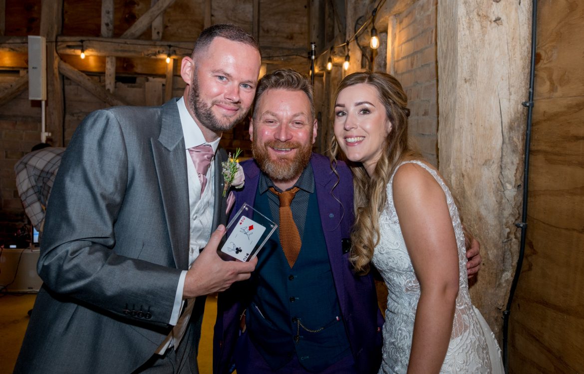 happy wedding couple