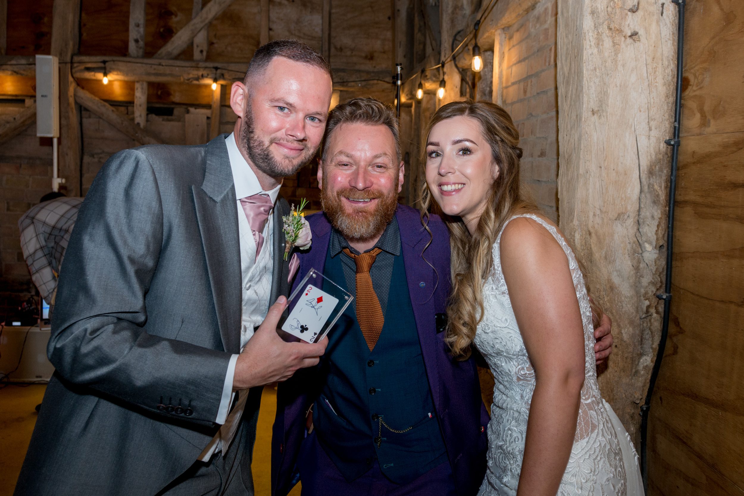 happy wedding couple