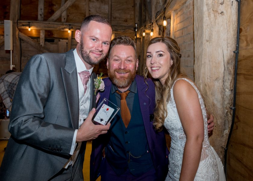 happy wedding couple