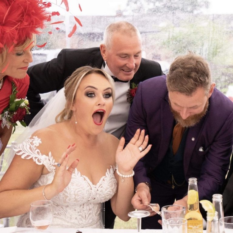 bride amazed with magic